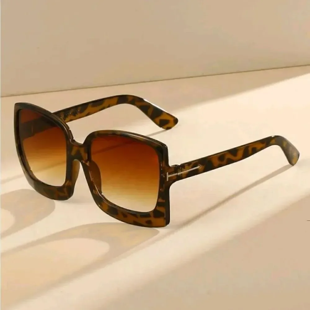 𝅺LEOPARD Animal Print Oversized Retro Sunglasses